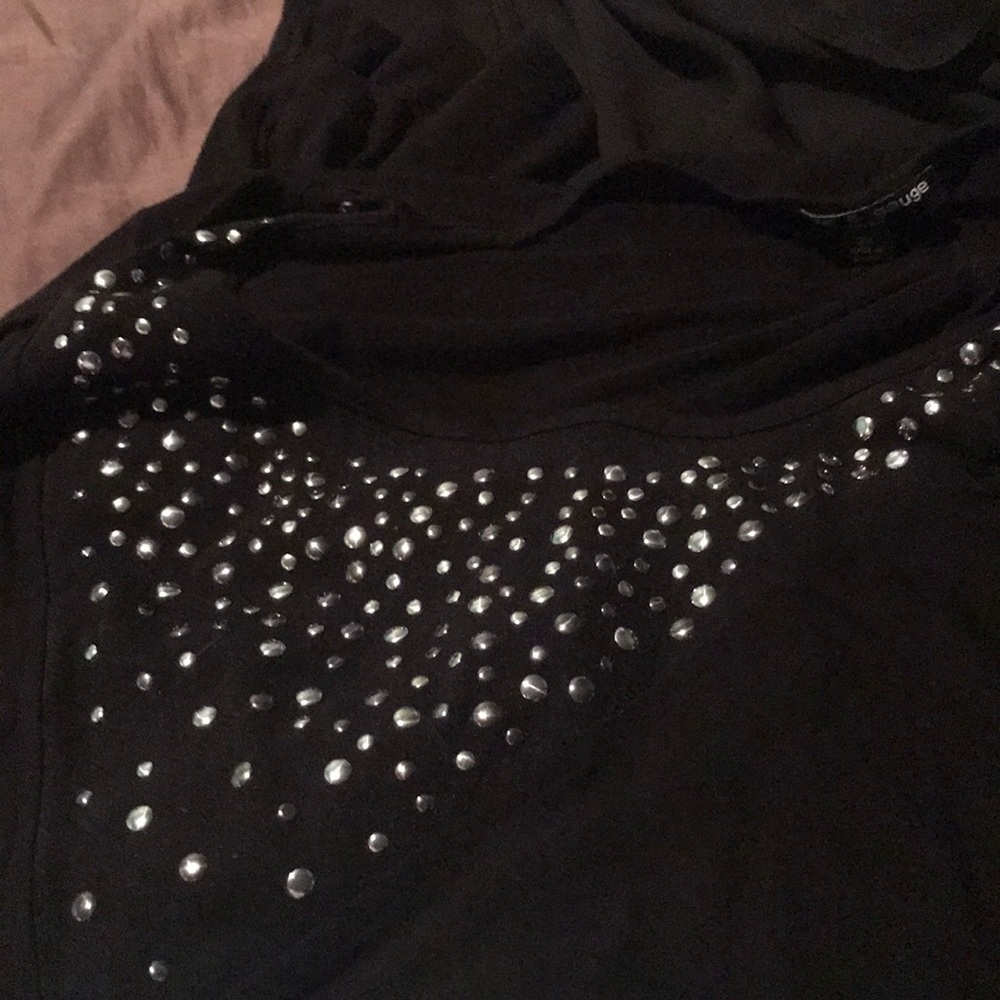 Black long sleeve knit top